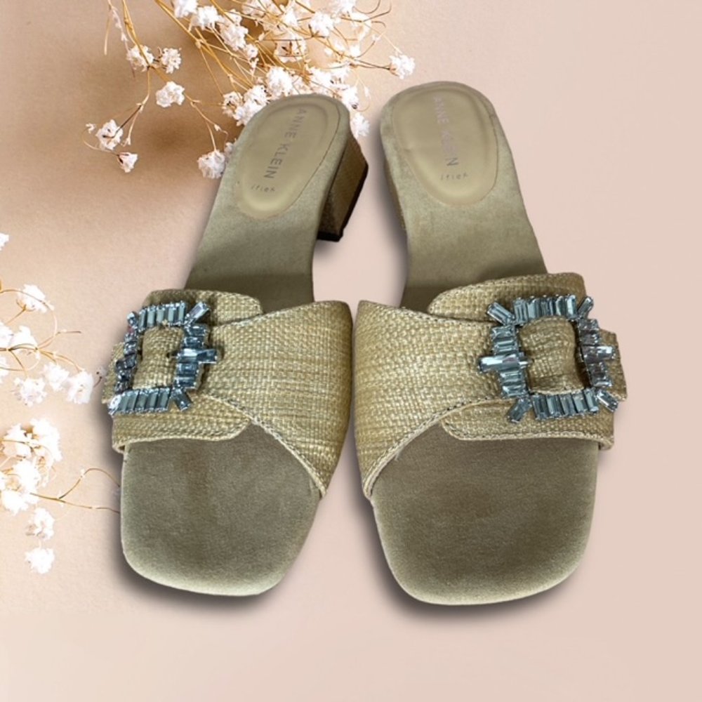 AK ANNE KLEIN Formal  Women's 1Size 8.5 Tan  Beig  Comfort Sandal Shoes